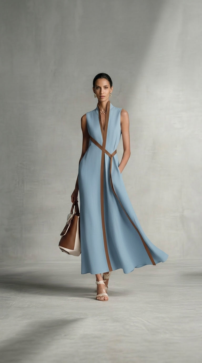 Elira Valmont — Vestido de Lino Esculpido | Colección 2026