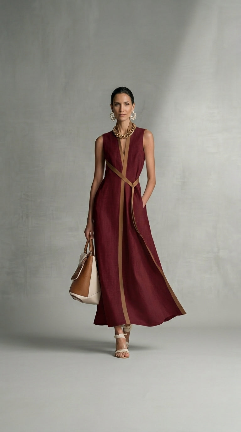 Elira Valmont — Vestido de Lino Esculpido | Colección 2026
