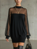 Aveline Valmont — Vestido Negro de Voile Luxe | LIQUIDACIÓN