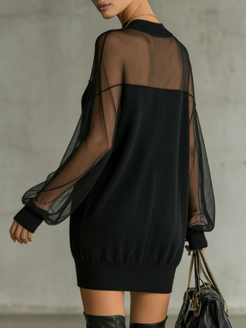 Aveline Valmont — Vestido Negro de Voile Luxe | LIQUIDACIÓN