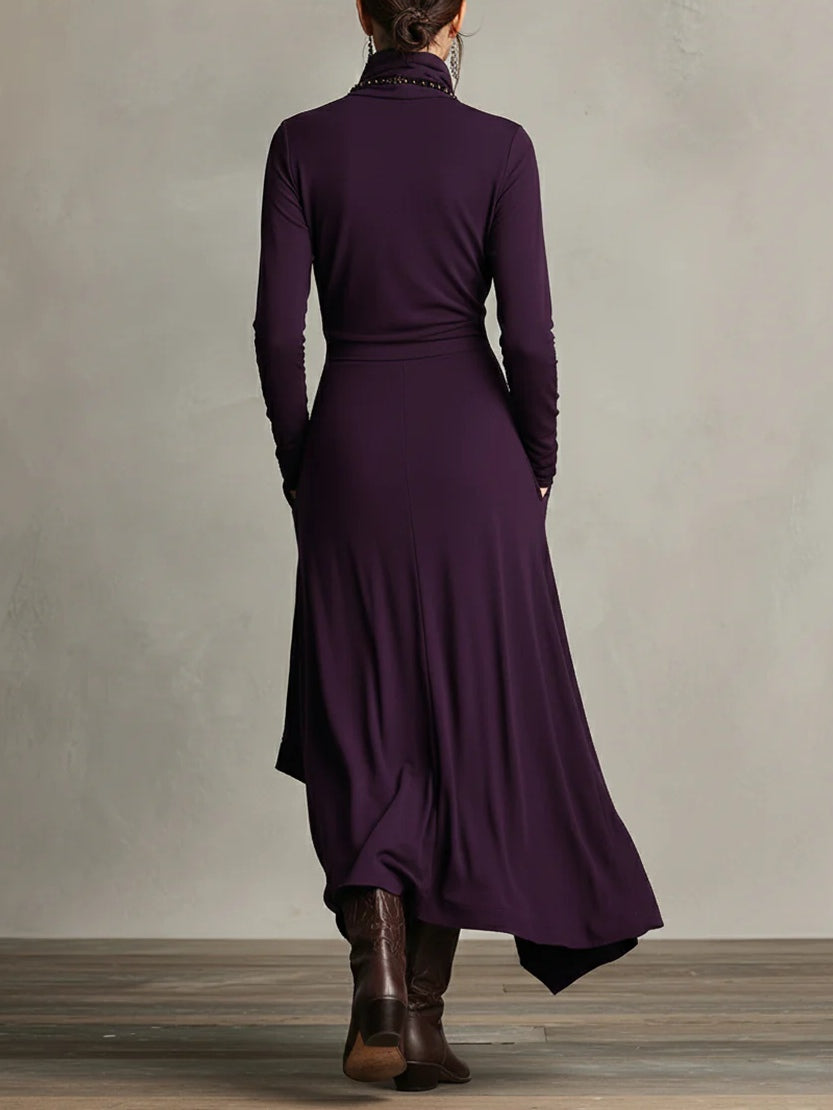 Asymétrie Valmont — Vestido Largo Asimétrico Cuello Alto | Vanguardia