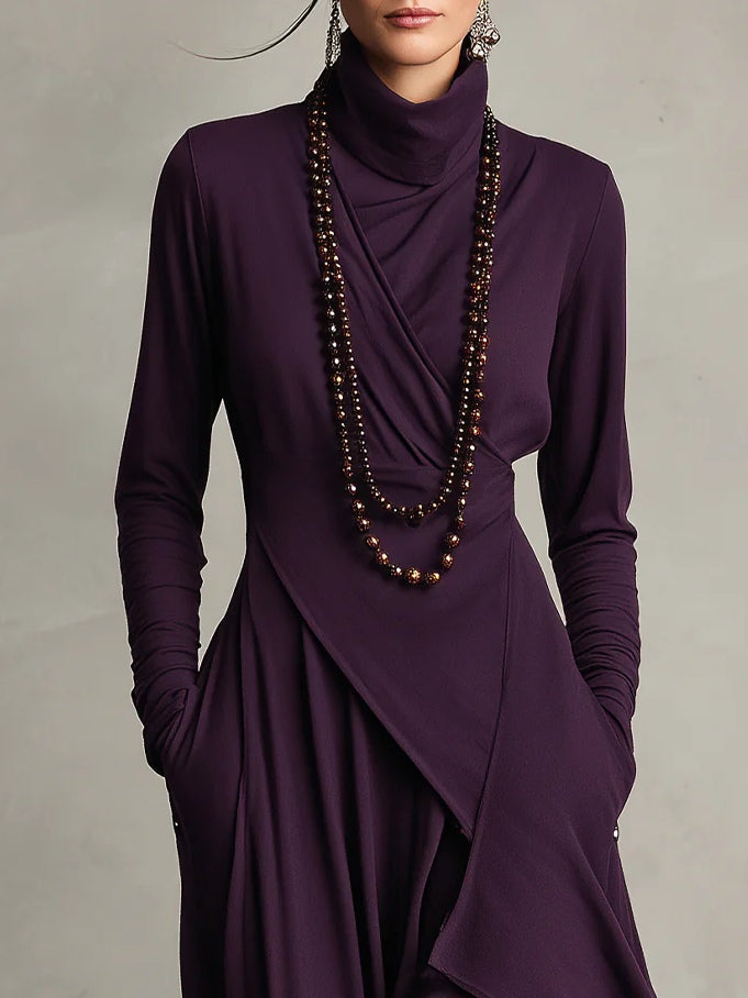 Asymétrie Valmont — Vestido Largo Asimétrico Cuello Alto | Vanguardia