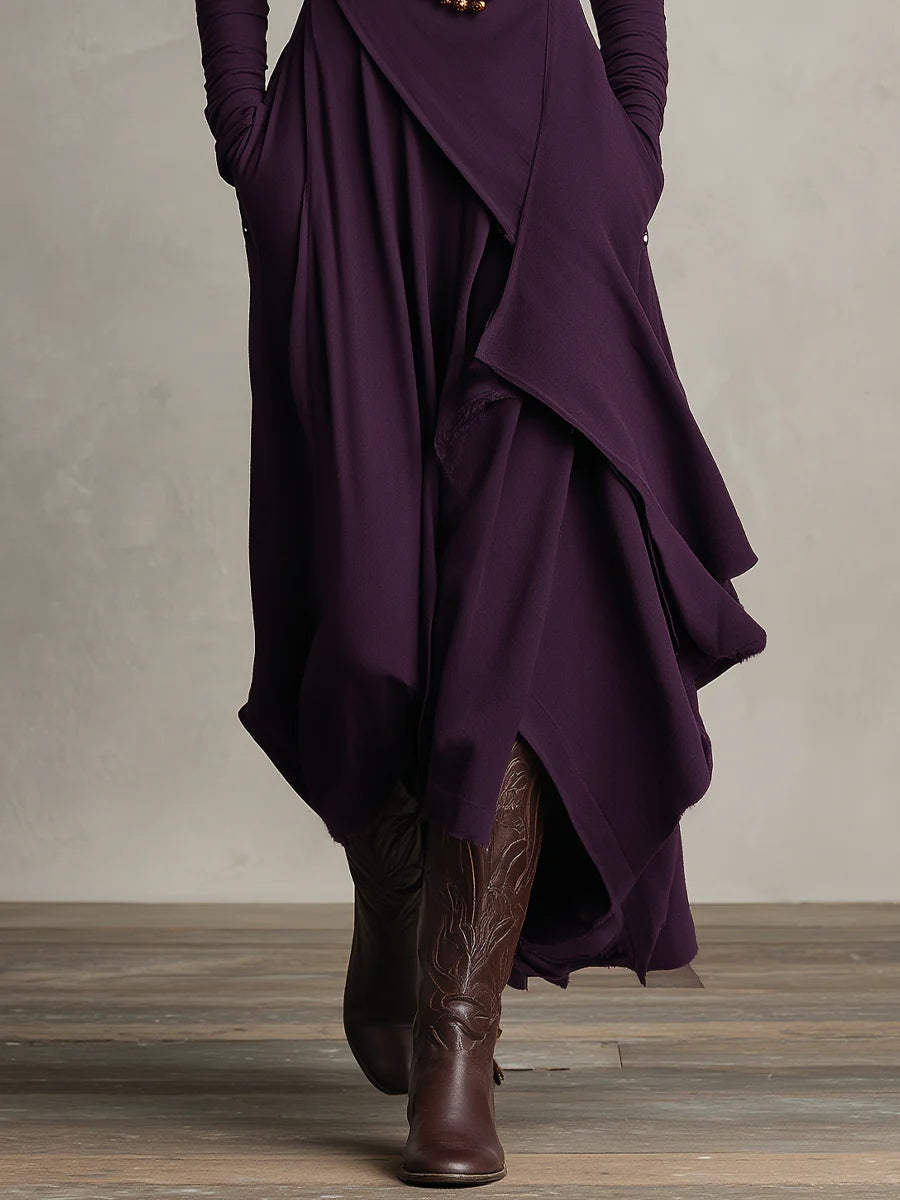 Asymétrie Valmont — Vestido Largo Asimétrico Cuello Alto | Vanguardia