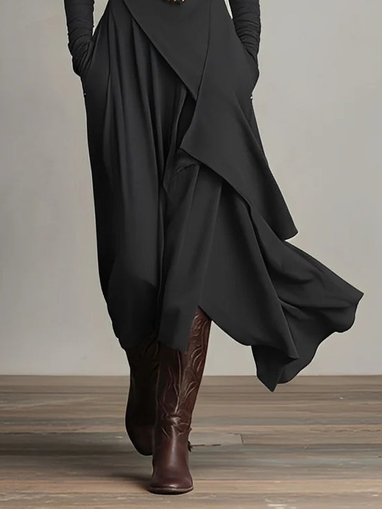 Asymétrie Valmont — Vestido Largo Asimétrico Cuello Alto | Vanguardia