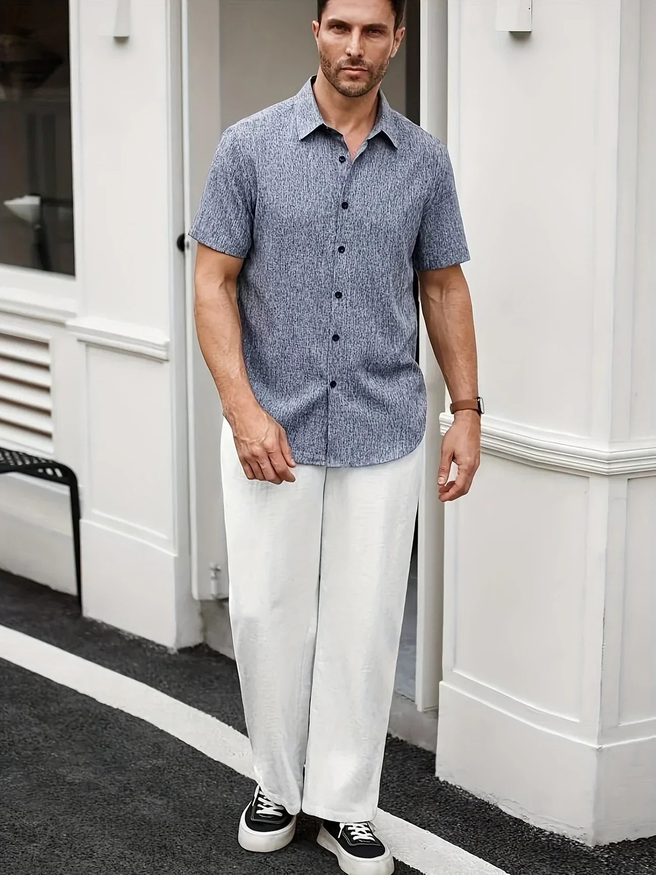 Camisa Lin Valmont — Distinción sin esfuerzo | Beige