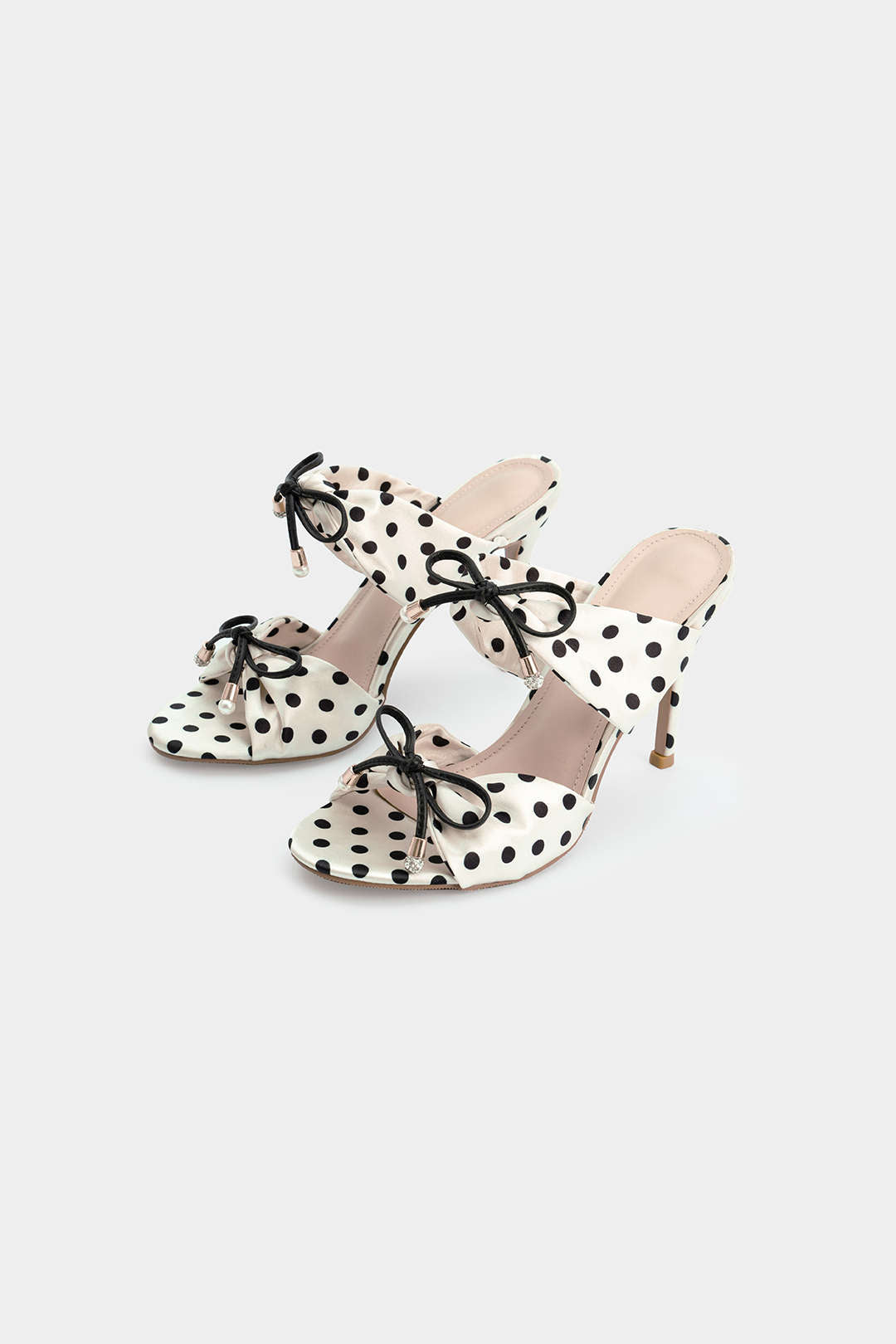 Polka Bow Valmont — Sandalia Open Toe Lunares con Lazo | Exclusivo