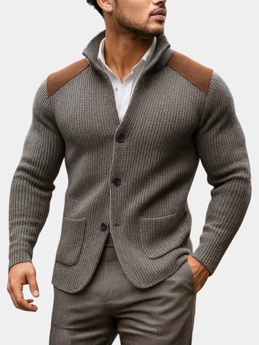 Silvoro Valmont — Blazer de Punto Texturizado Hombre | Maison Luxe