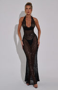 Alessia Valmont — Vestido Largo Negro de Noche | Noir Absolu