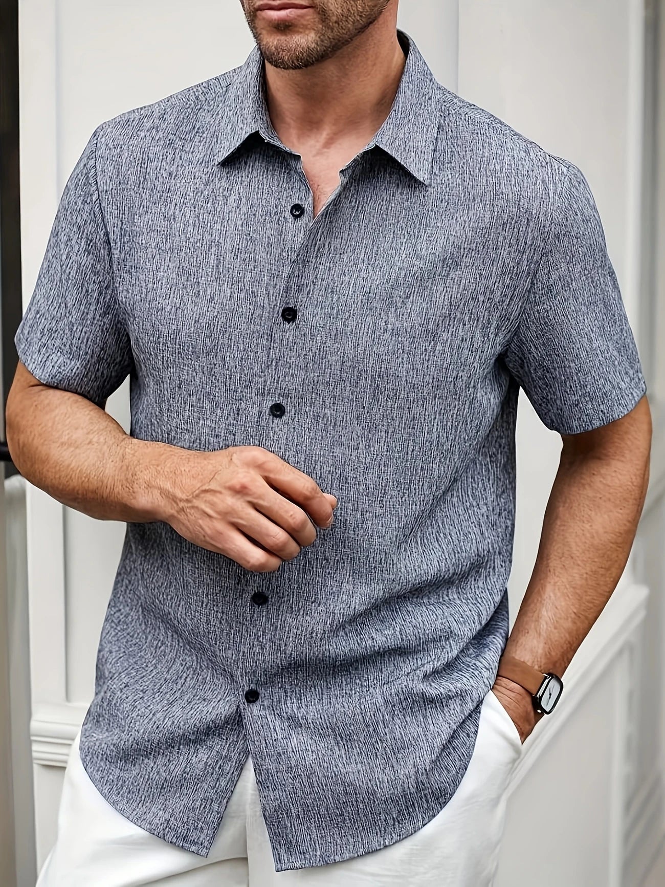Camisa Lin Valmont — Distinción sin esfuerzo | Beige