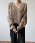 Jersey Croisé Valmont — Elegancia irresistible | Camel