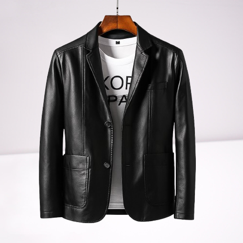 Lucien Valmont — Blazer Cuero Vegano Elegante Hombre | Luxe