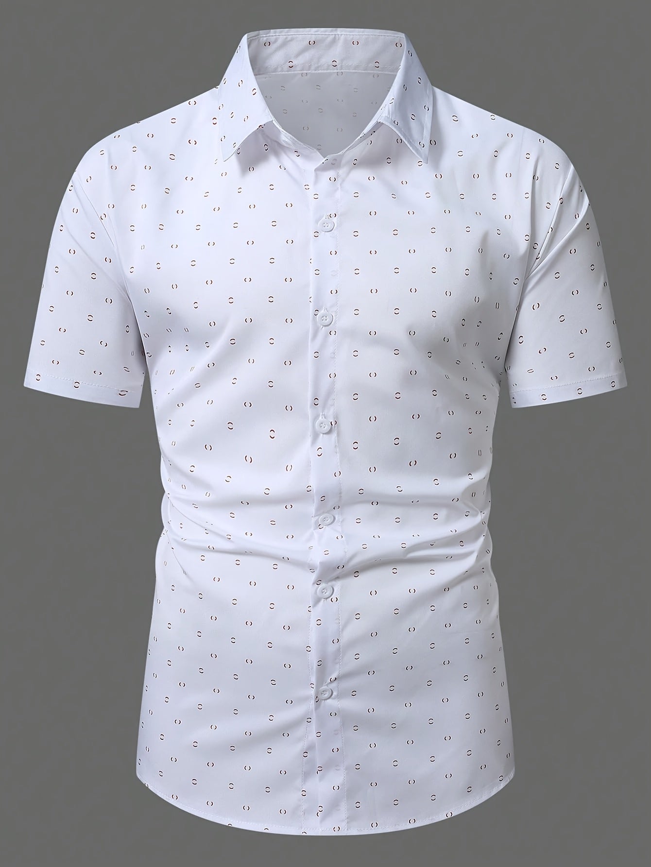 Camisa Giulio Valmont — Estampado de Verano | Blanco y Rosa