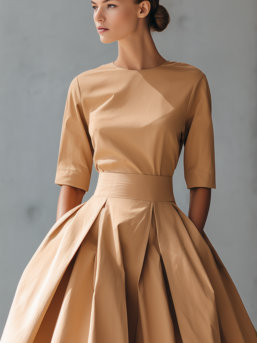 Camélia Valmont — Vestido Midaxi Elegante Cintura Esculpida | Couture
