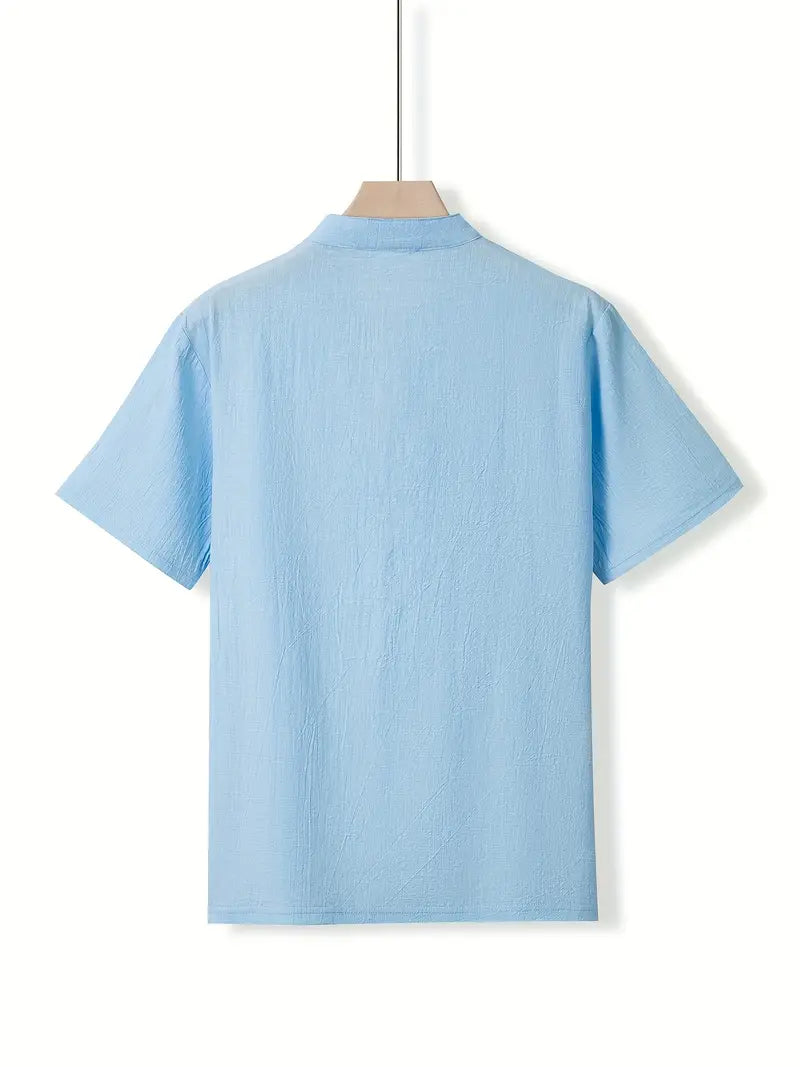 Camisa Summer Valmont — Distinción sin esfuerzo | Azul