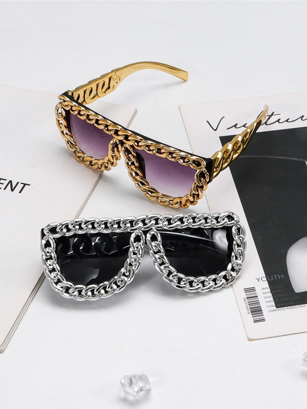 Gafas Square Chain Valmont — Actitud irresistible | Negro