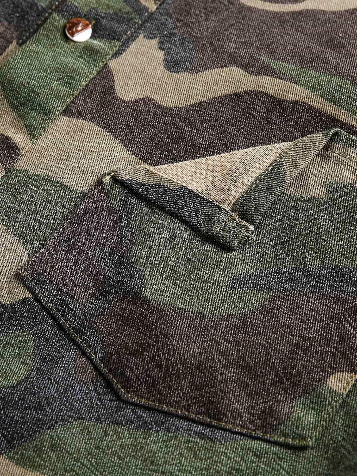 Camisa Camo Patchwork Valmont — Distinción urbana irresistible | Verde