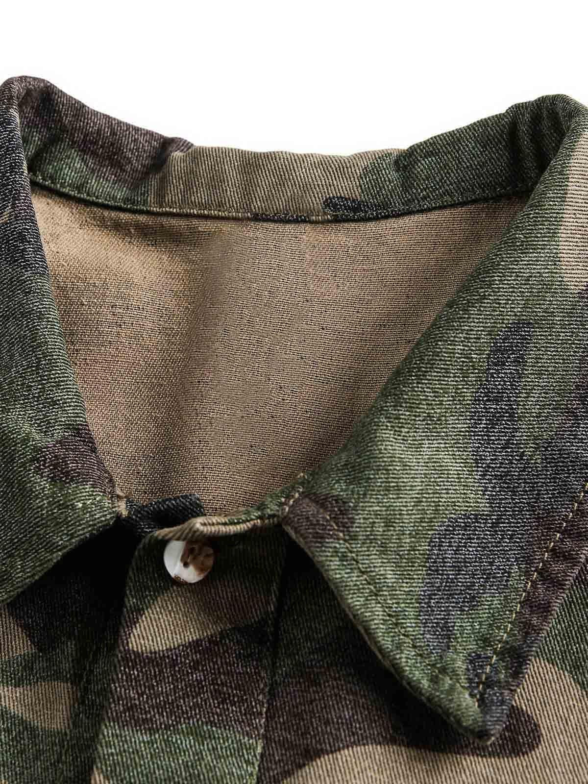 Camisa Camo Patchwork Valmont — Distinción urbana irresistible | Verde