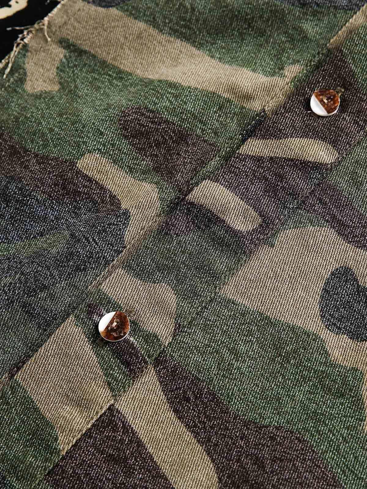Camisa Camo Patchwork Valmont — Distinción urbana irresistible | Verde
