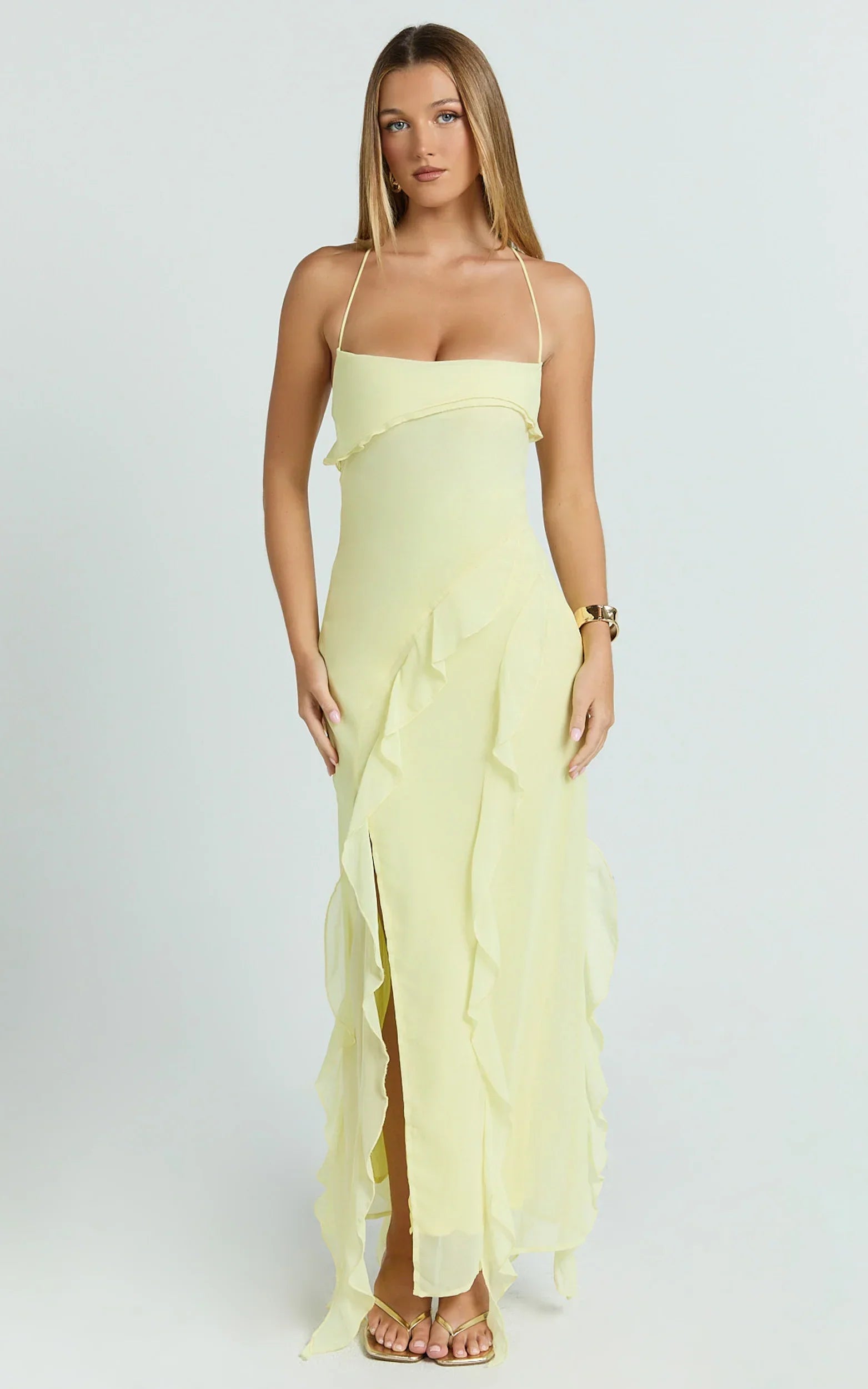 Felisa Valmont — Vestido Maxi Dobladillo con Volantes | Romanticismo Elegante