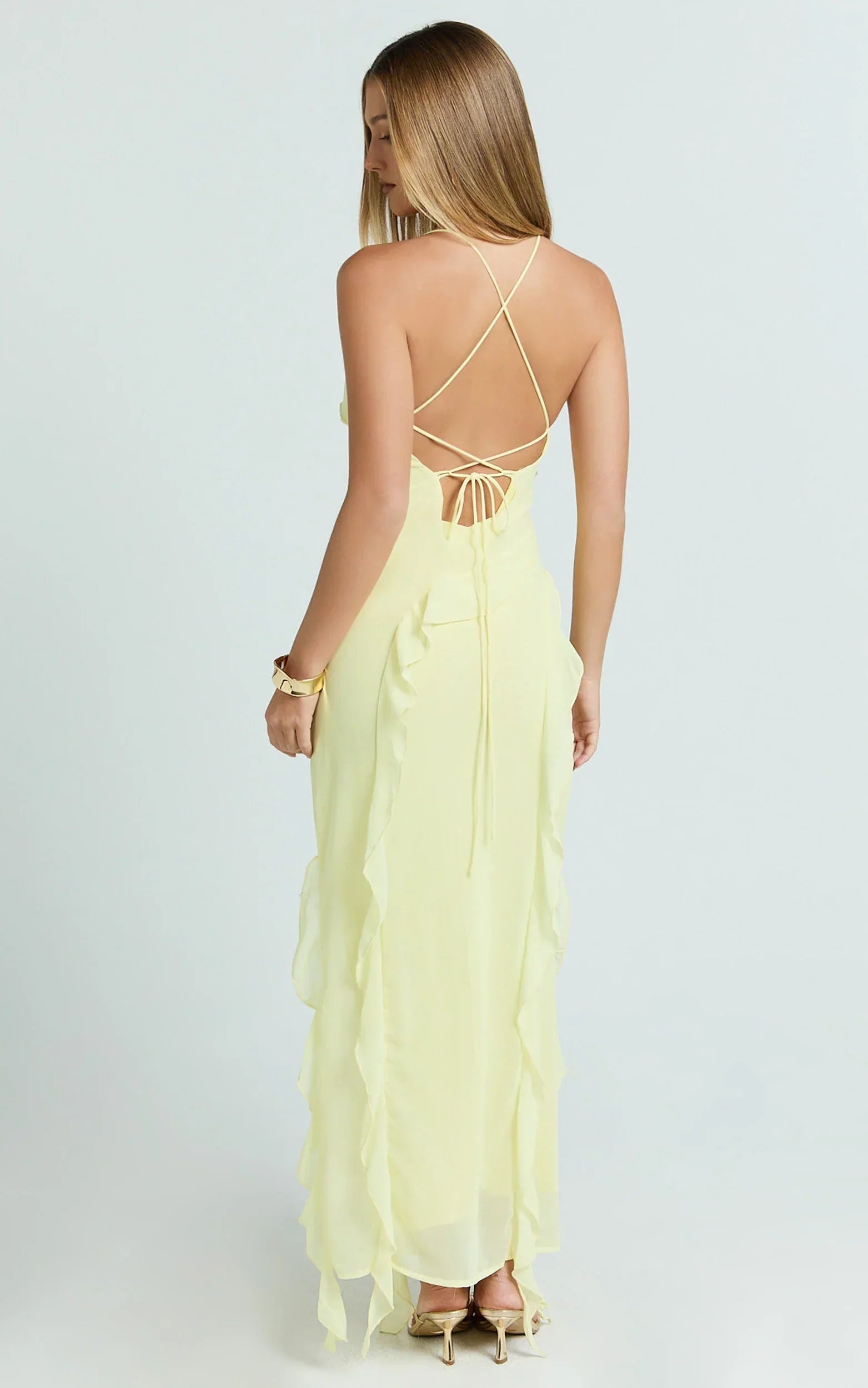 Felisa Valmont — Vestido Maxi Dobladillo con Volantes | Romanticismo Elegante