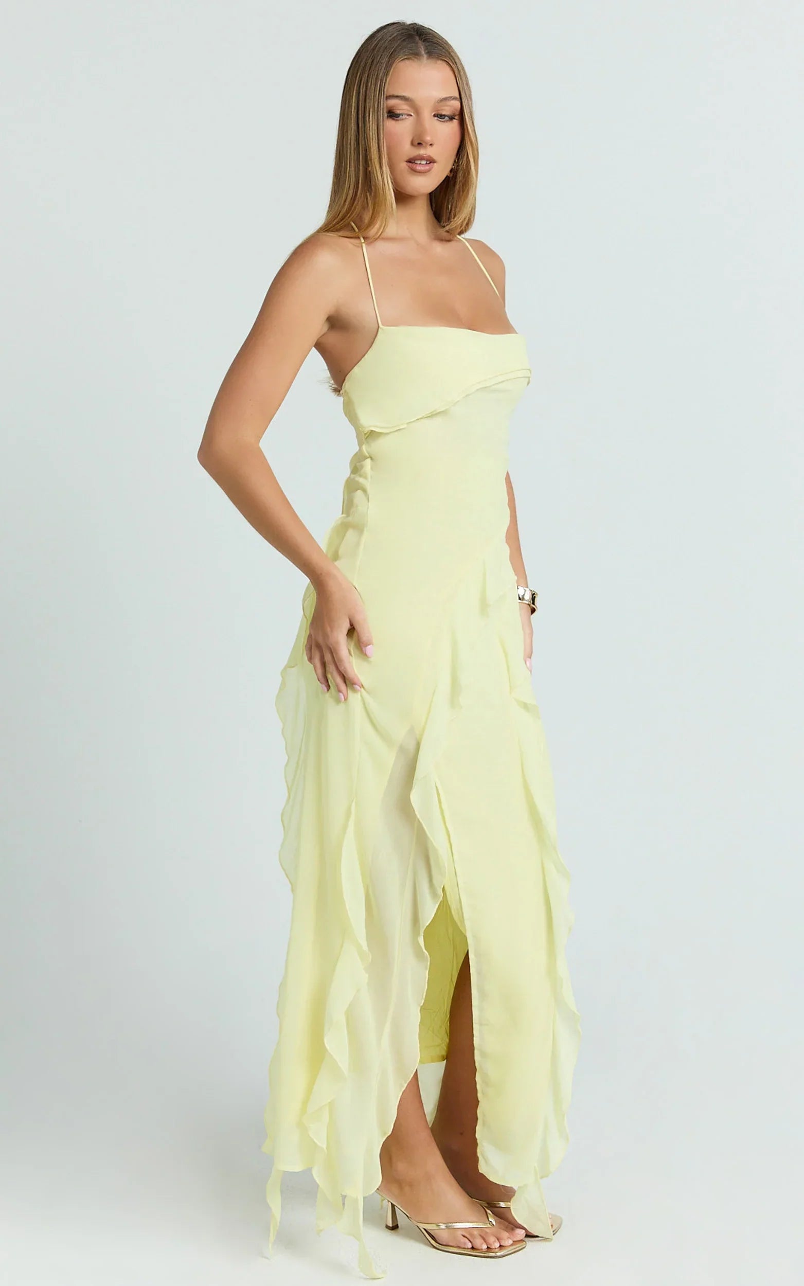 Felisa Valmont — Vestido Maxi Dobladillo con Volantes | Romanticismo Elegante
