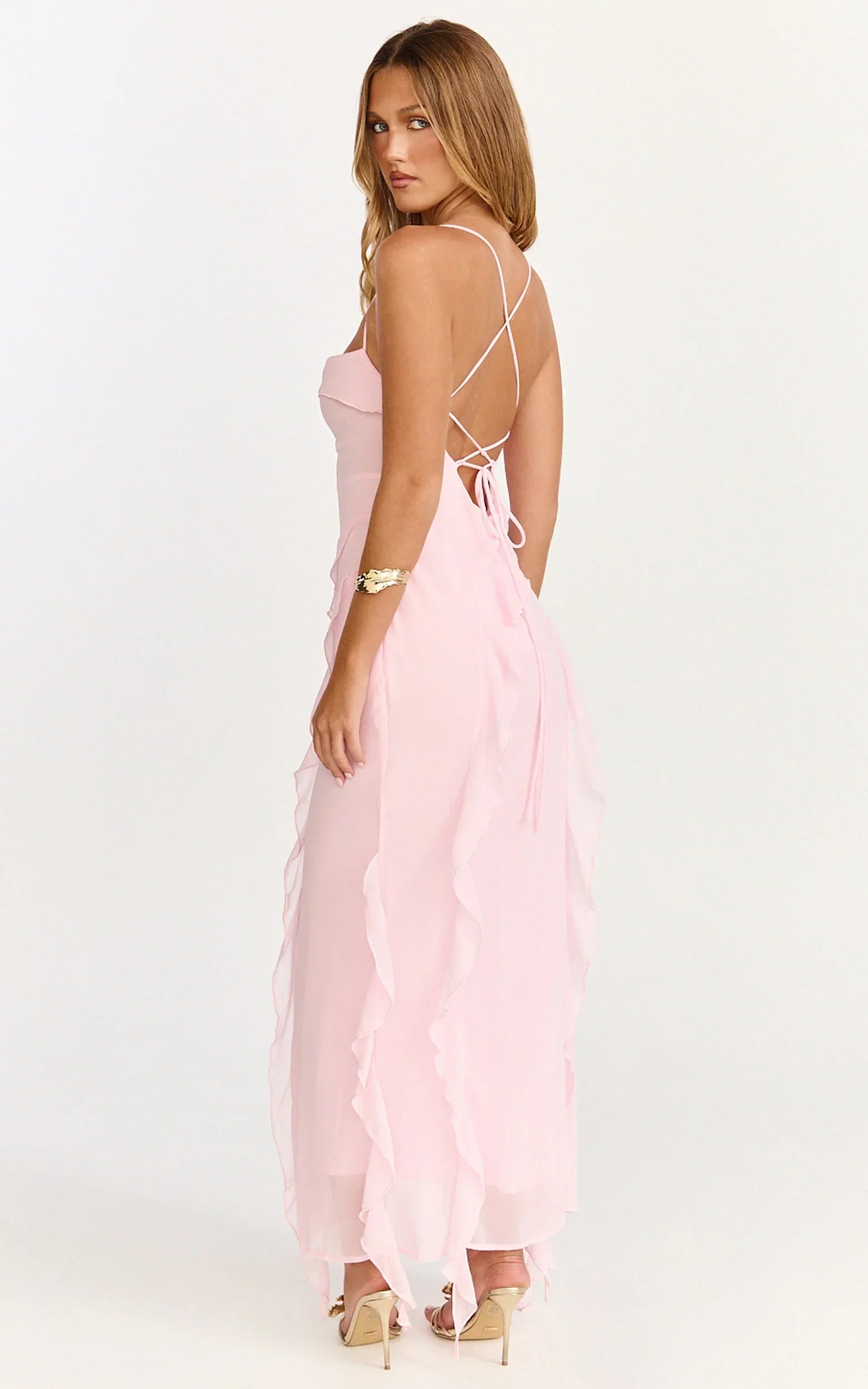 Felisa Valmont — Vestido Maxi Dobladillo con Volantes | Romanticismo Elegante