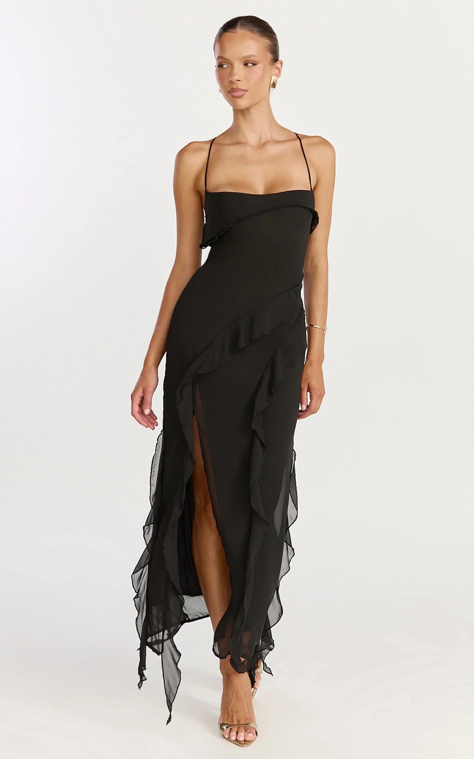 Felisa Valmont — Vestido Maxi Dobladillo con Volantes | Romanticismo Elegante