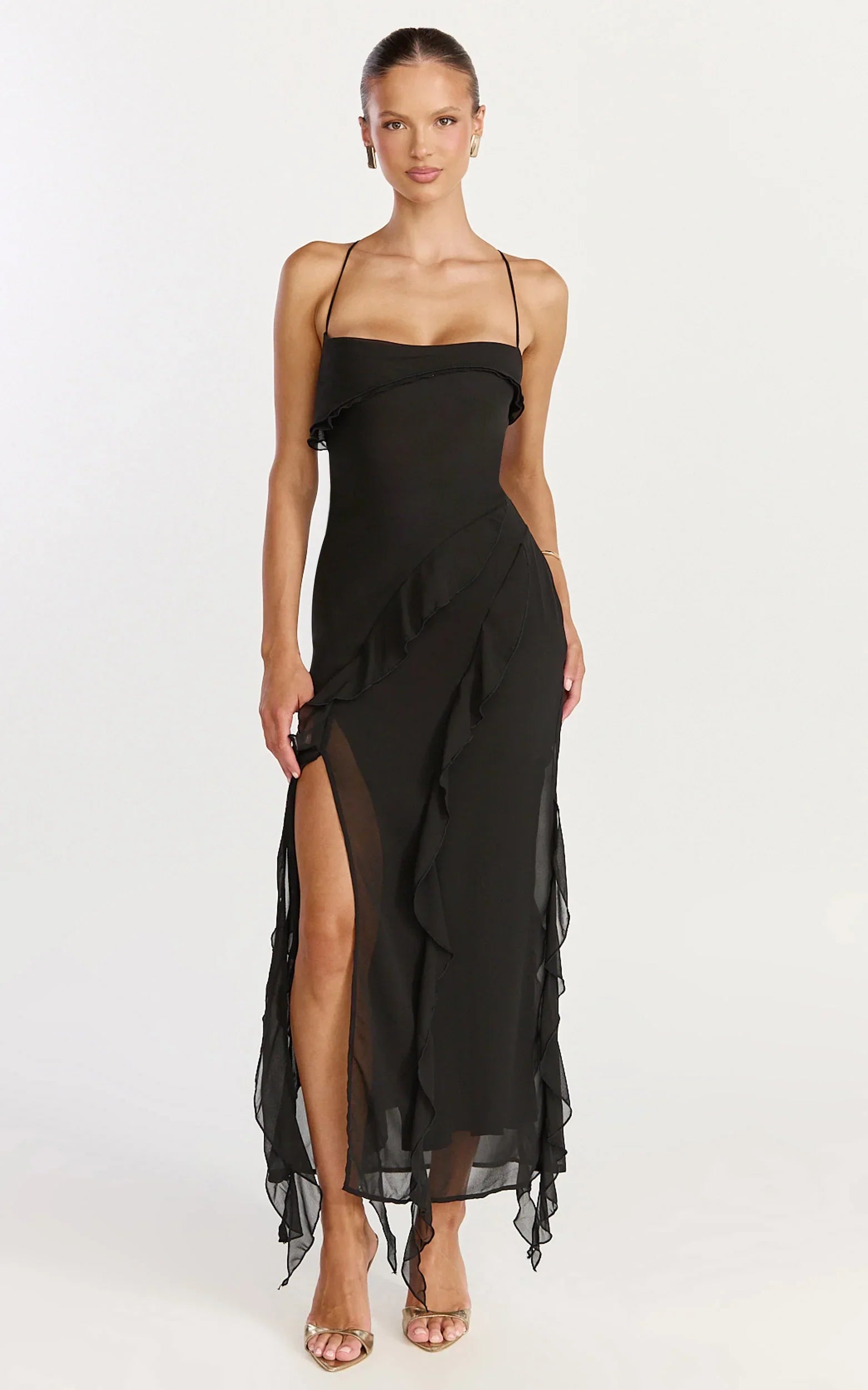 Felisa Valmont — Vestido Maxi Dobladillo con Volantes | Romanticismo Elegante