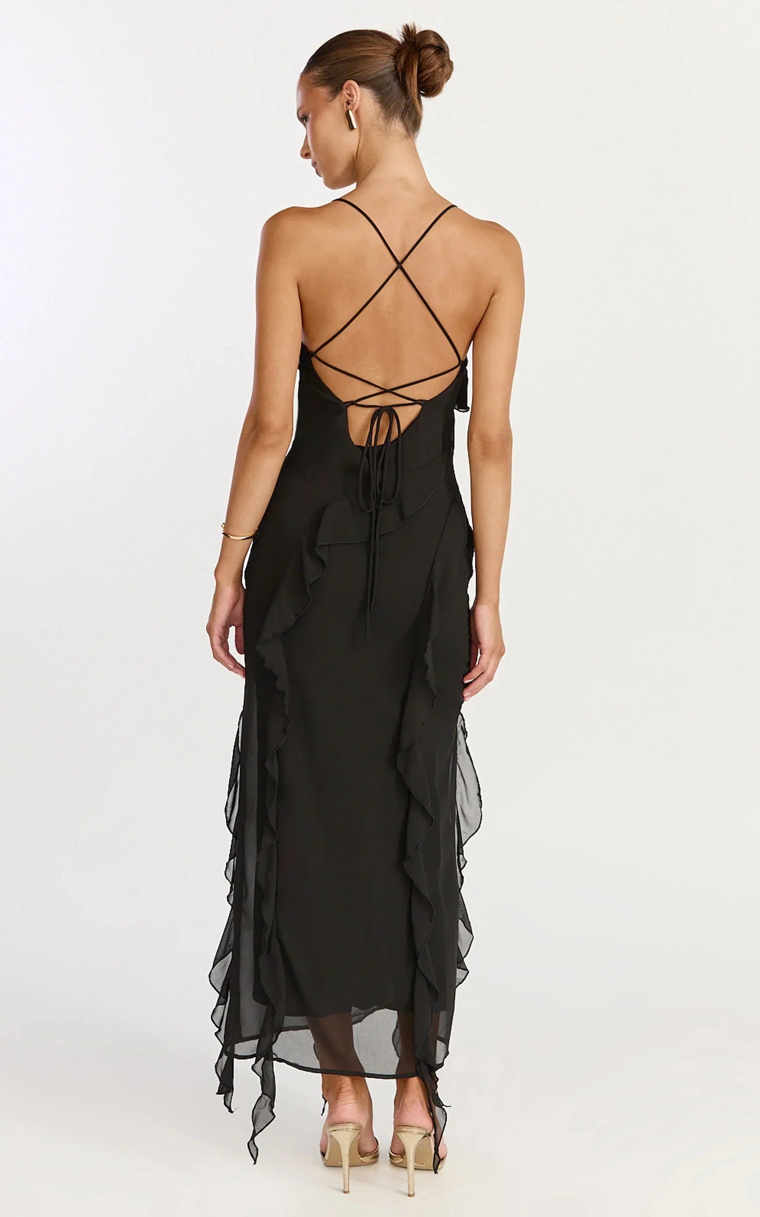 Felisa Valmont — Vestido Maxi Dobladillo con Volantes | Romanticismo Elegante