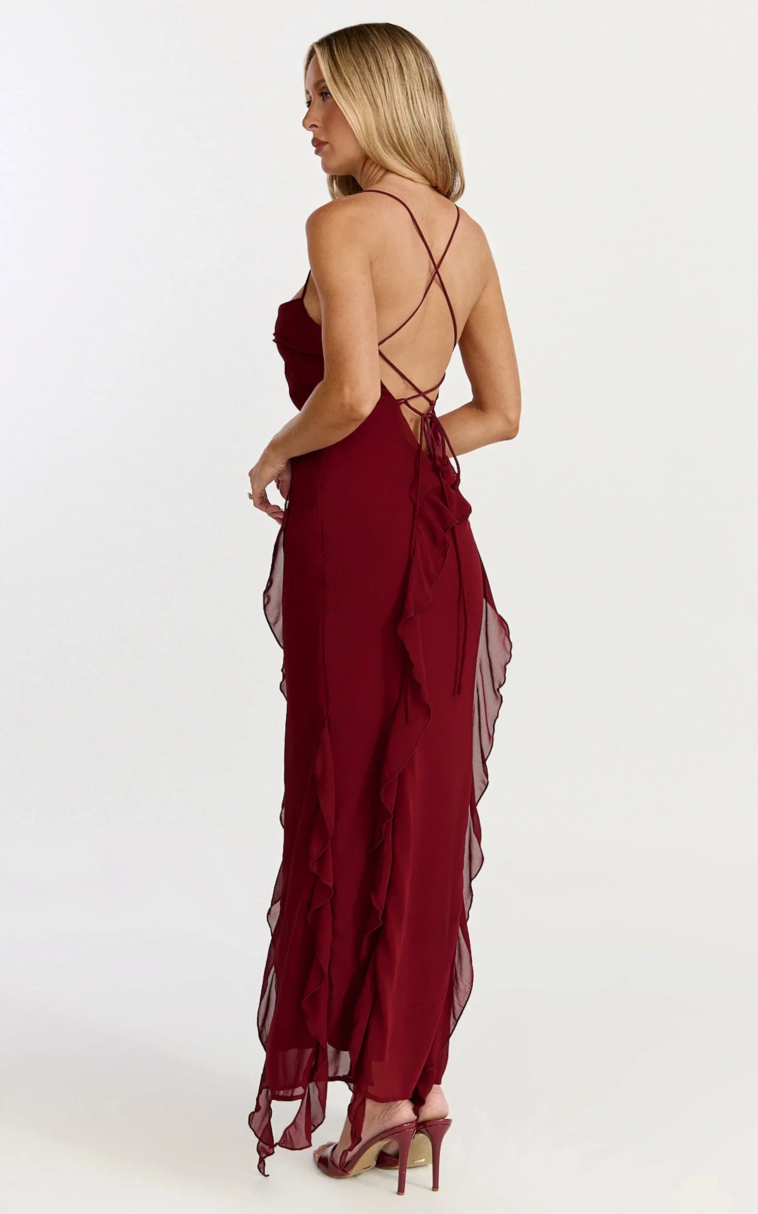Felisa Valmont — Vestido Maxi Dobladillo con Volantes | Romanticismo Elegante