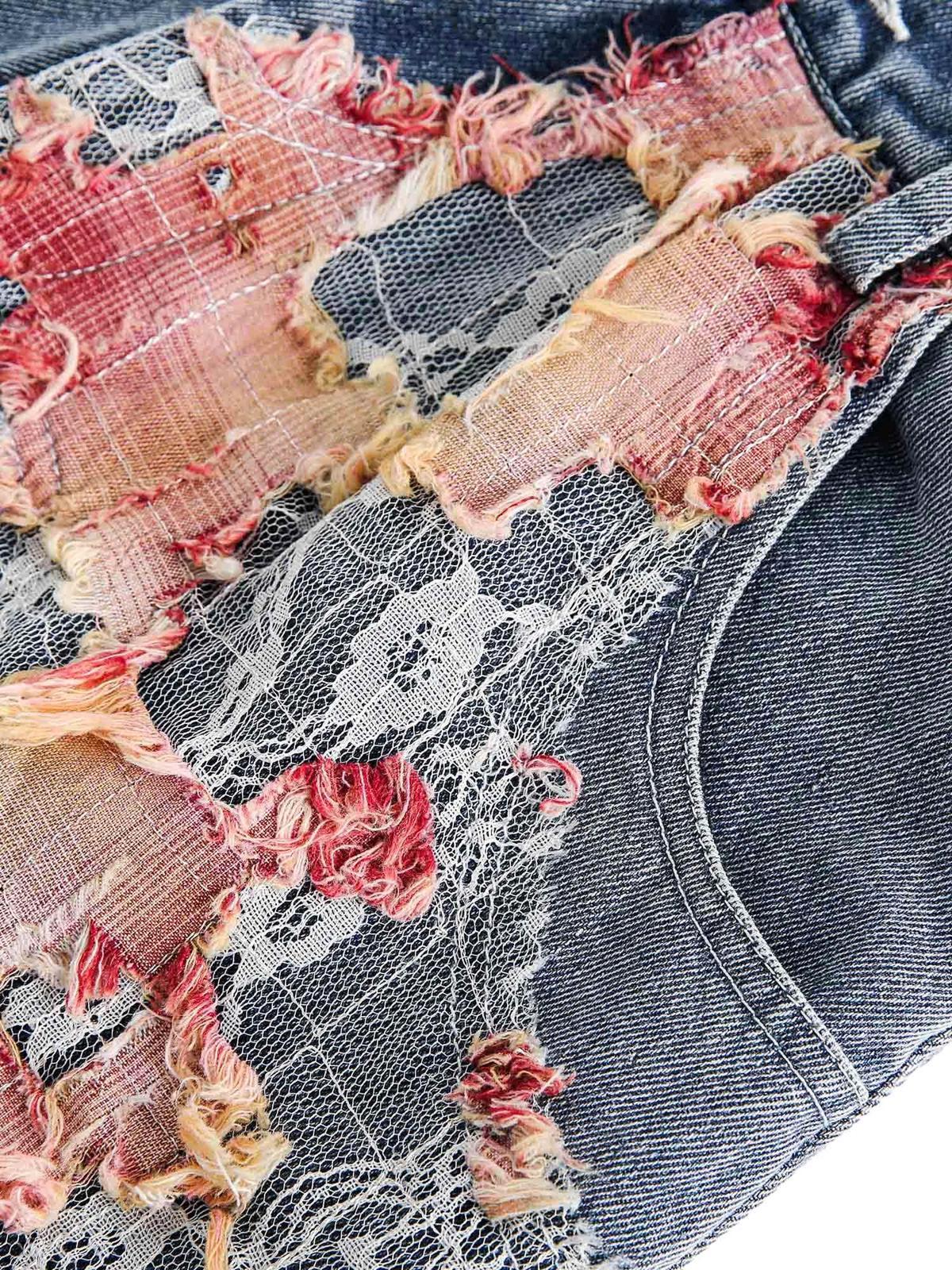 Short Floral Ripped Valmont — Distinción urbana irresistible | Azul