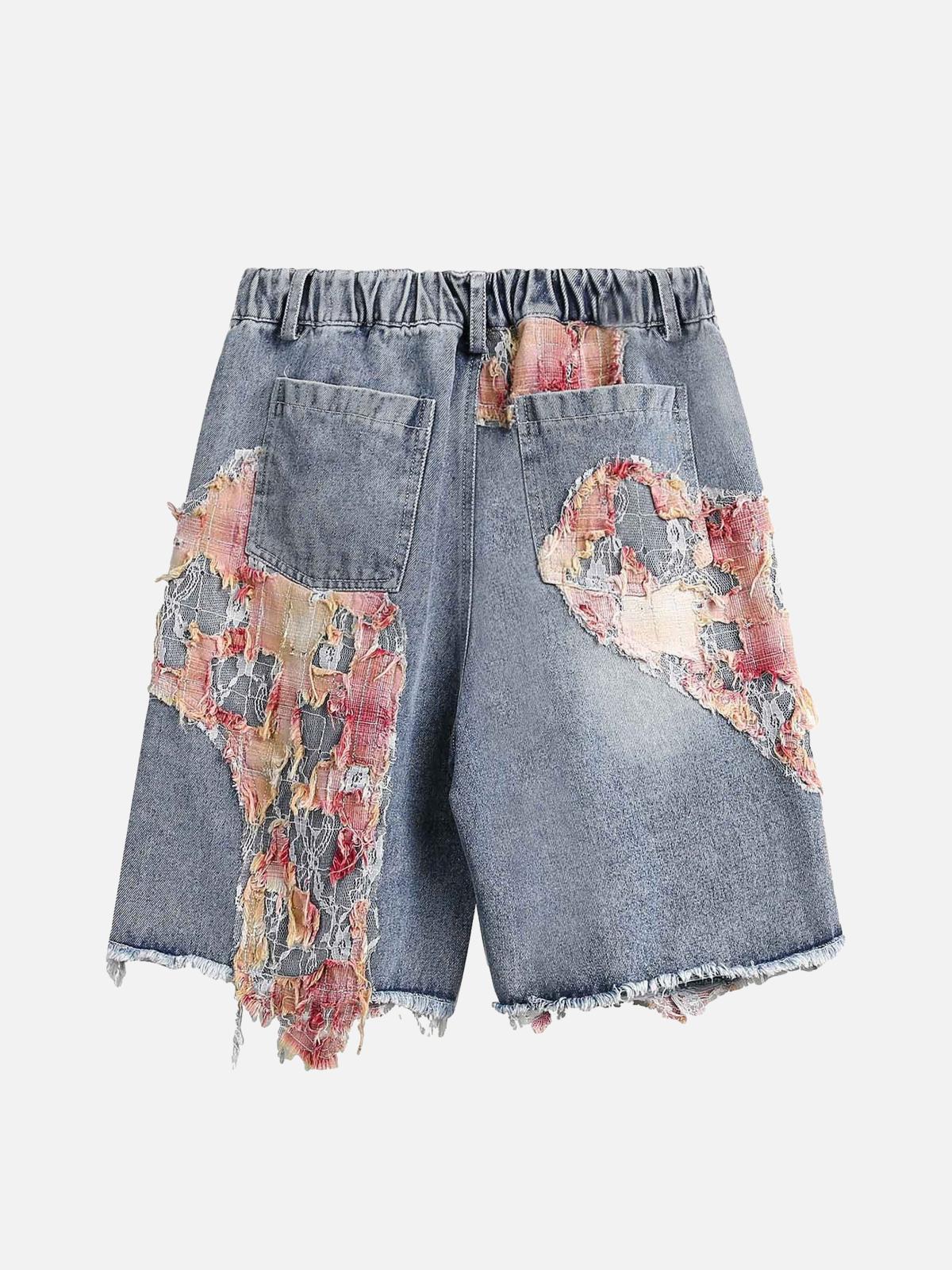 Short Floral Ripped Valmont — Distinción urbana irresistible | Azul