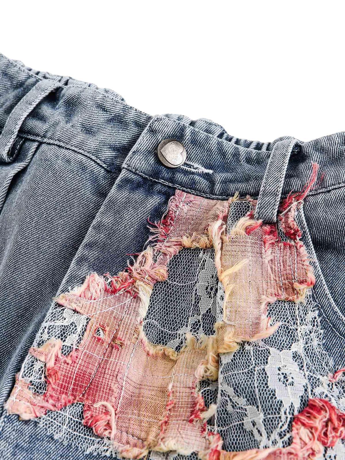 Short Floral Ripped Valmont — Distinción urbana irresistible | Azul