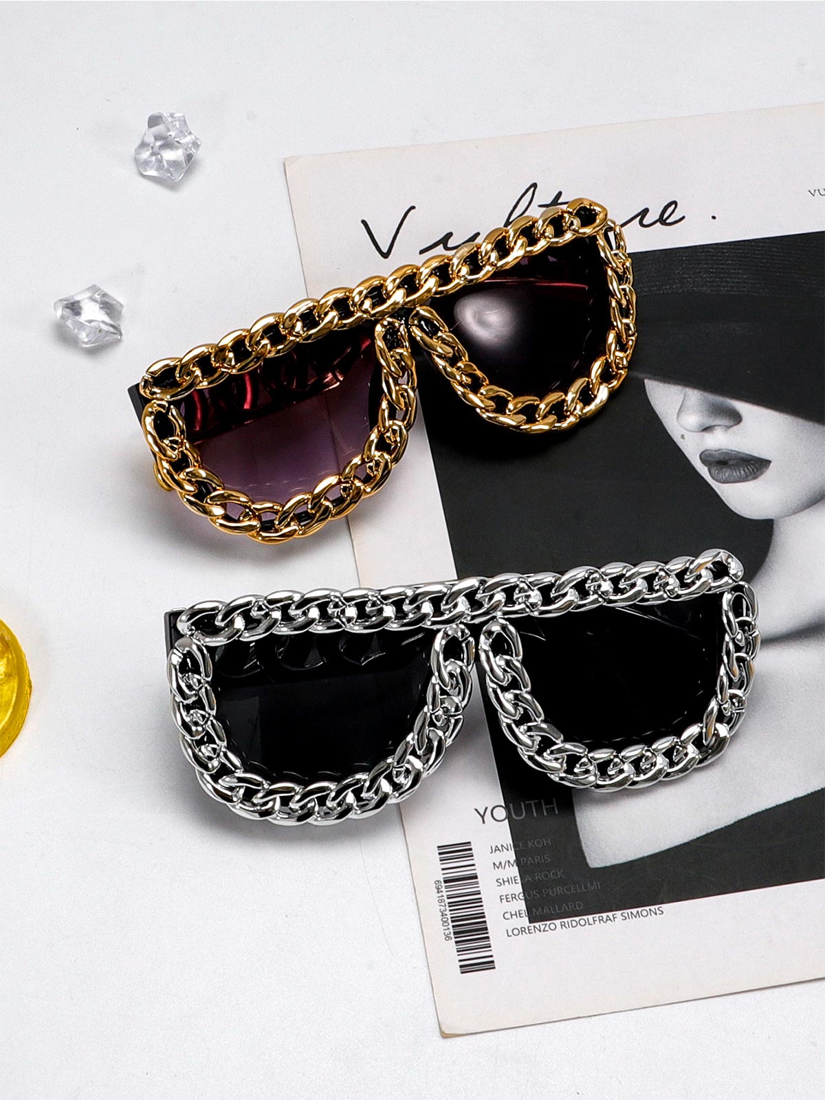 Gafas Square Chain Valmont — Actitud irresistible | Negro