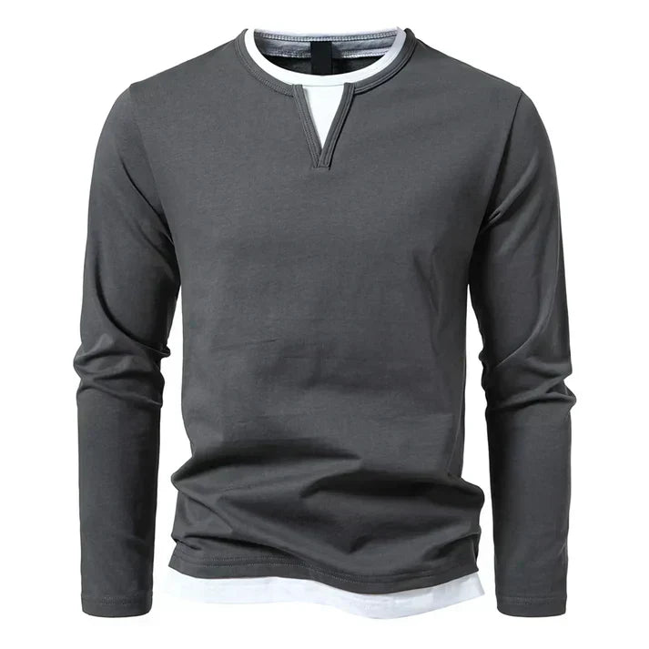 Rubén Valmont — Camiseta Manga Larga Algodón Premium | Hombre