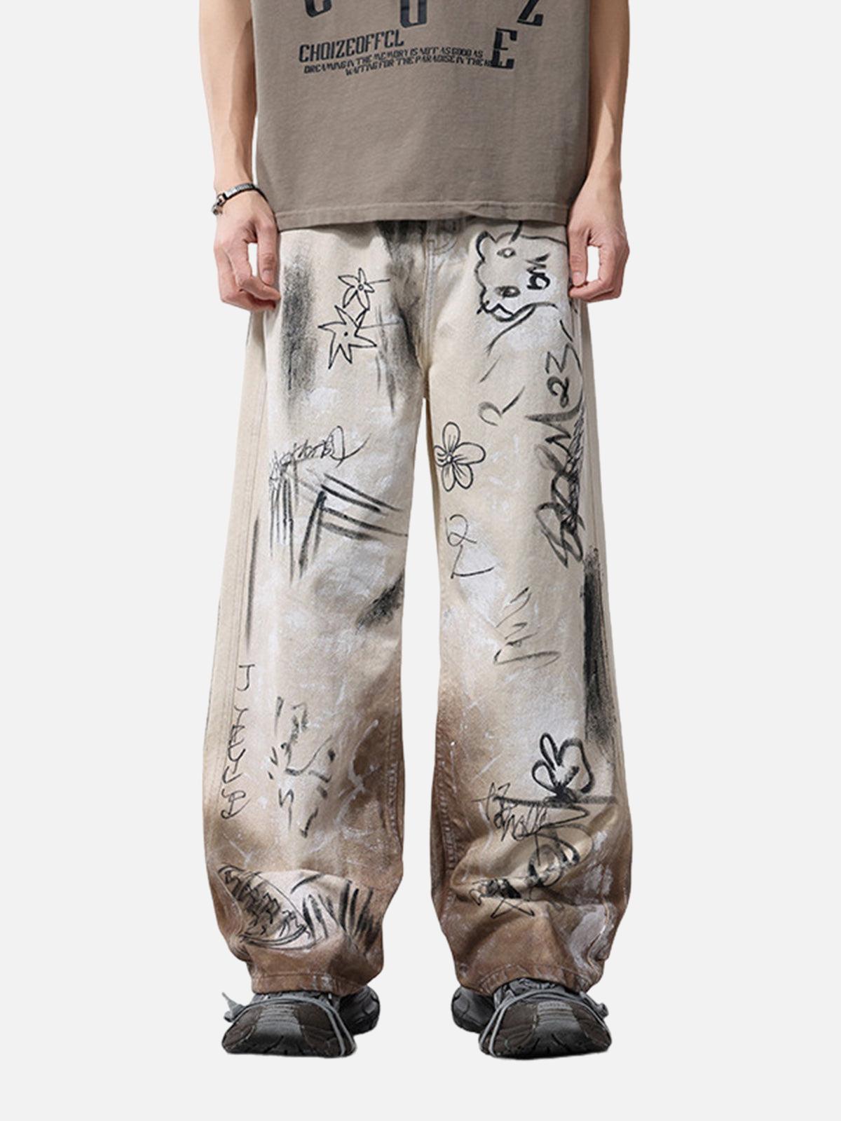 Vaquero Graffiti Washed Valmont — Distinción urbana irresistible | Vintage Wash