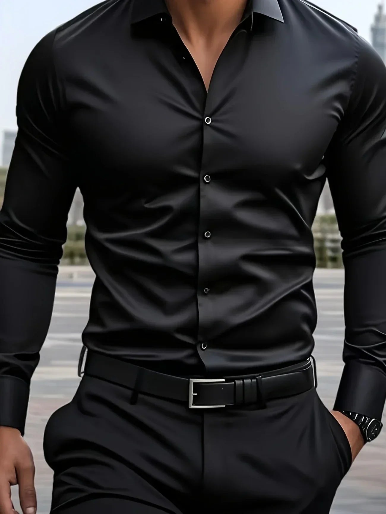 Camisa Élégante Valmont — Distinción sin esfuerzo | Blanco