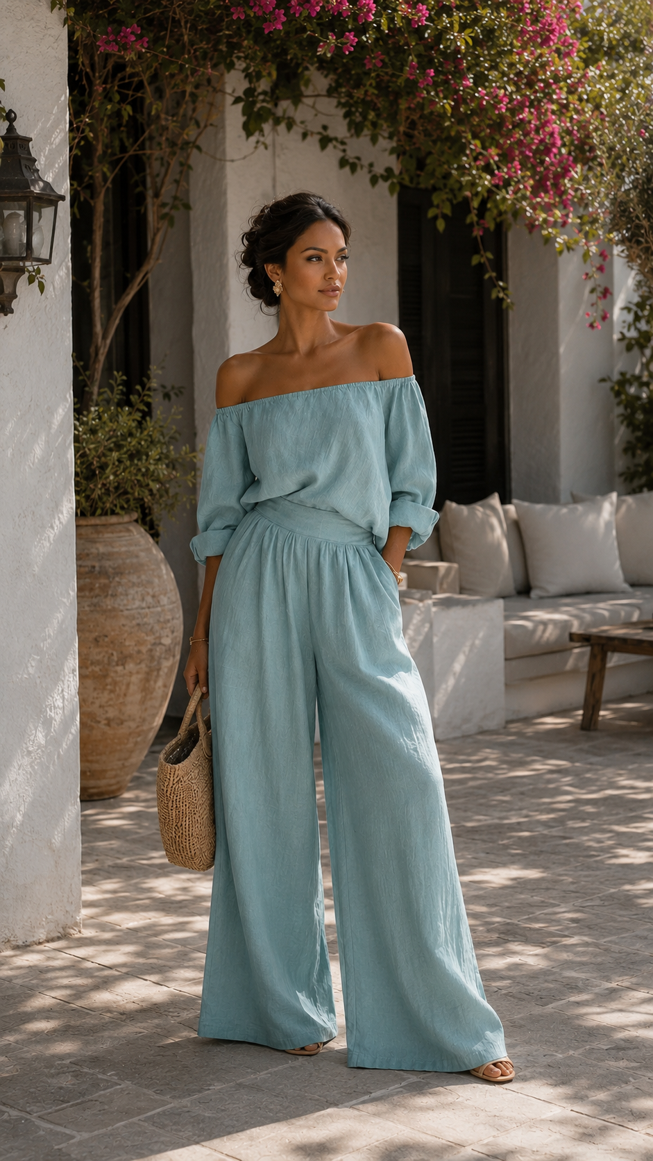 Arabella Valmont — Conjunto Efecto Lino Exclusivo | Marbella