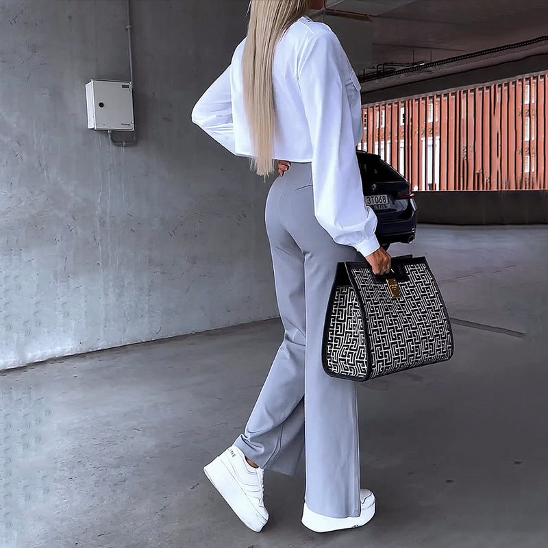 Ensemble Valmont — Conjunto Camisa & Pantalón Traje Holgado | Femme