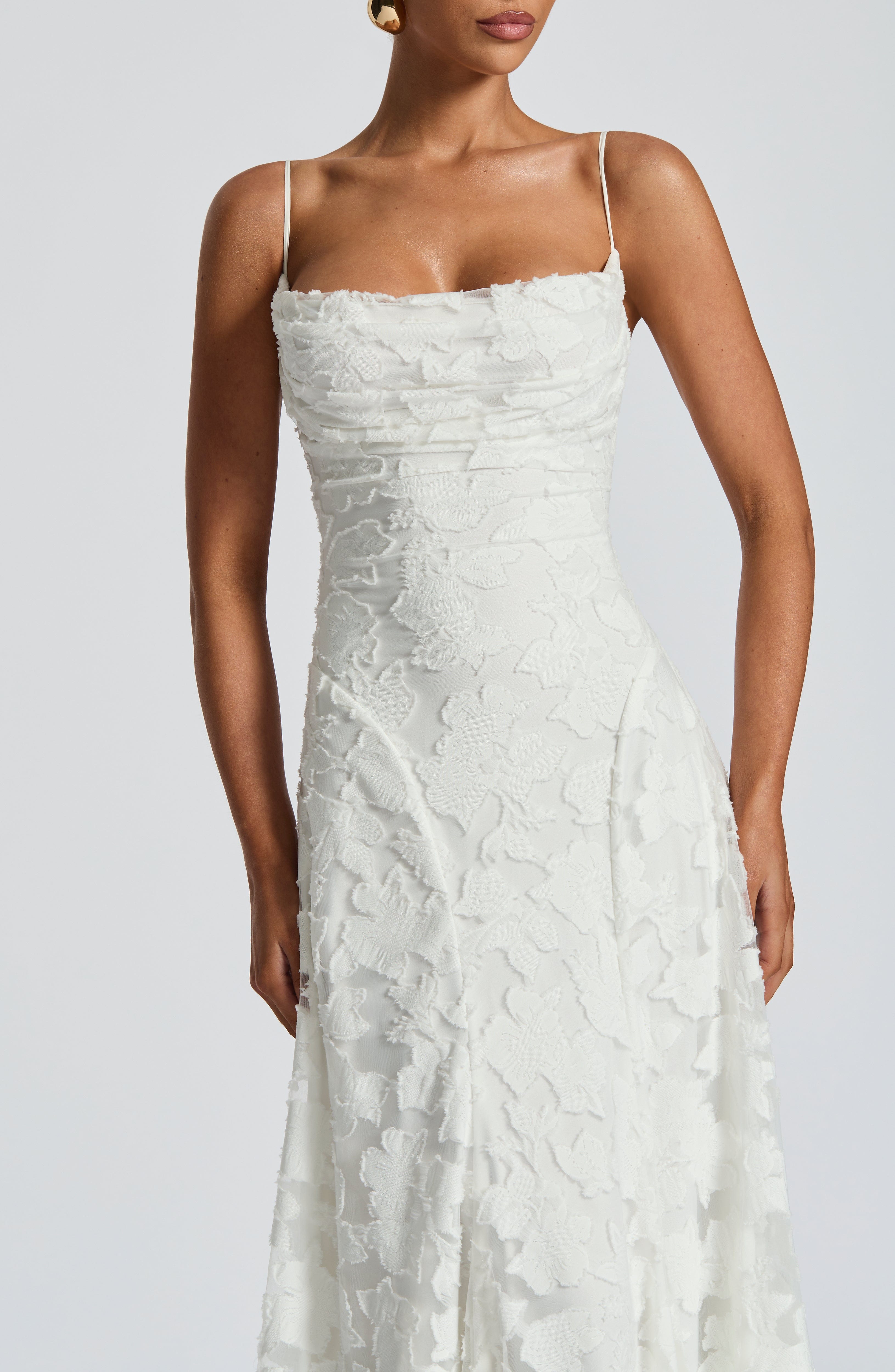 Vestido Louise Valmont — Maxi Drapeado | Burdeos, Blanco, Verde y Rosa