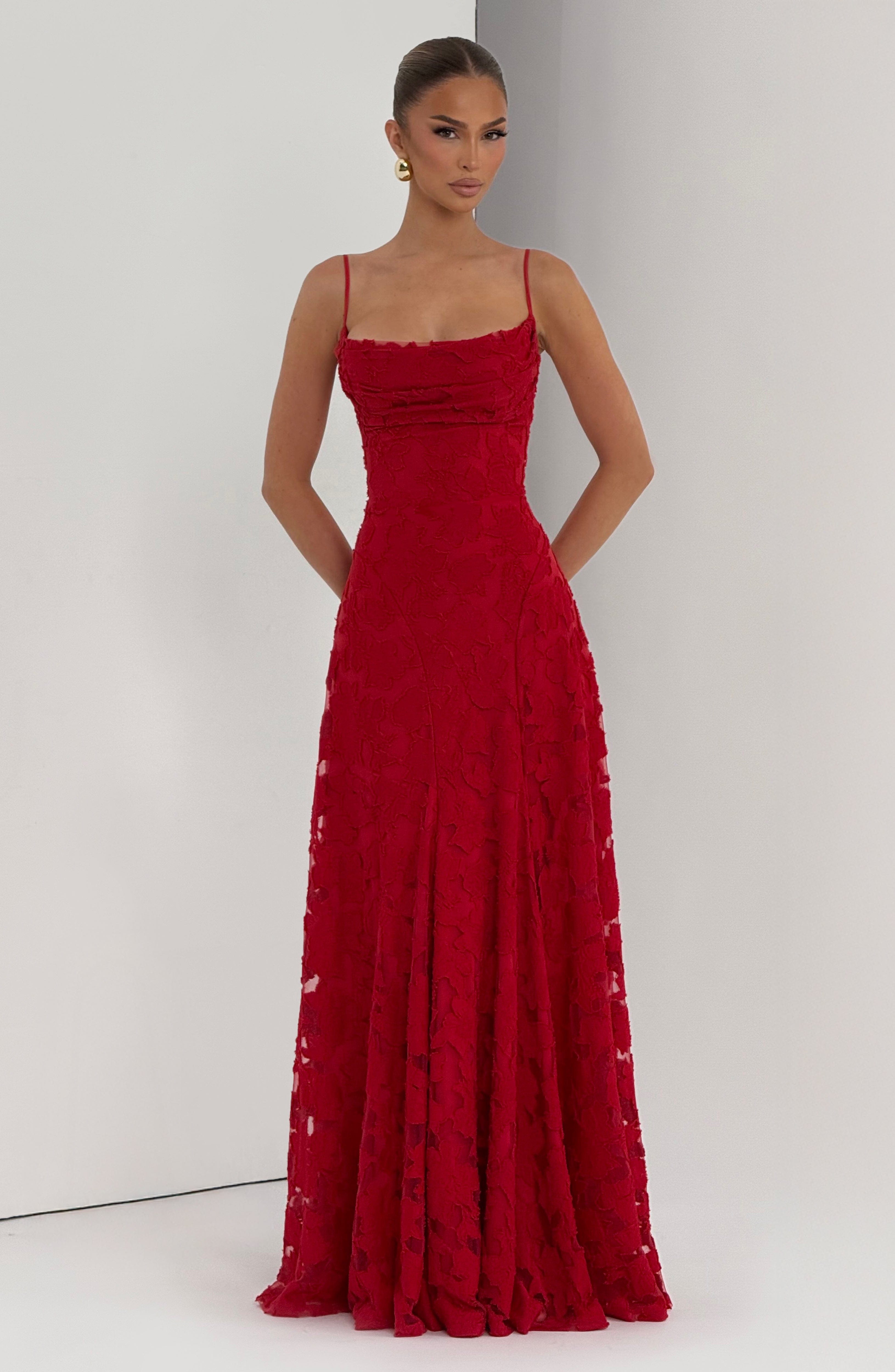 Francis Valmont — Vestido Largo Rojo | Audacia que Enamora