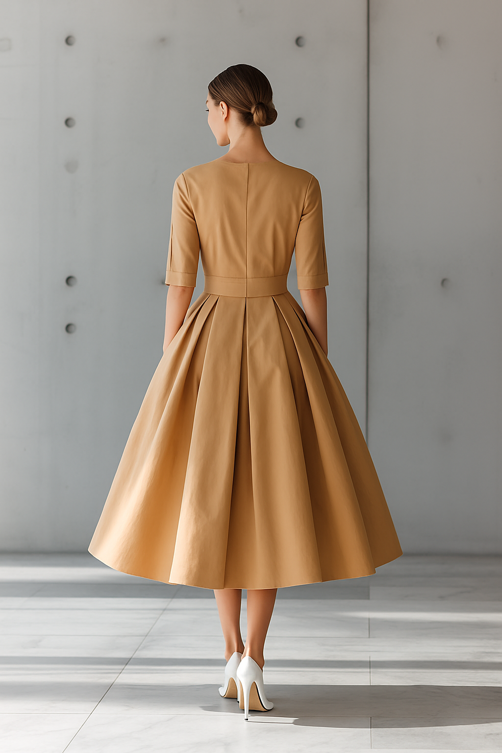 Camélia Valmont — Vestido Midaxi Elegante Cintura Esculpida | Couture