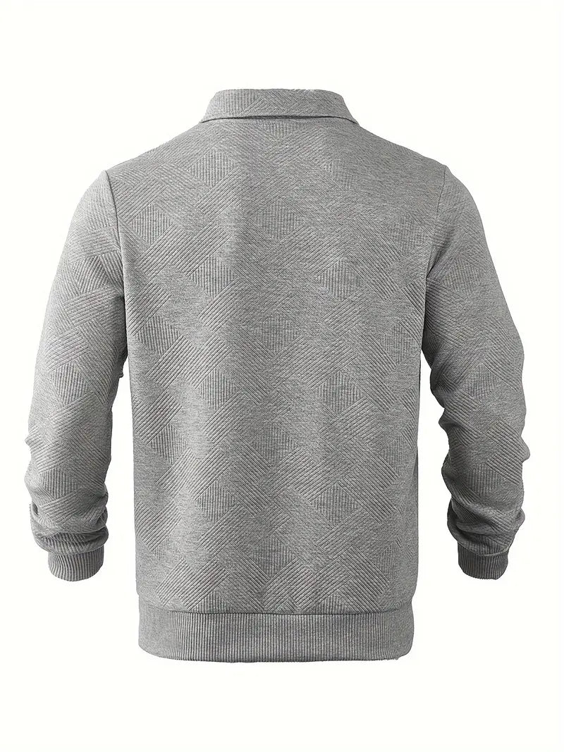 Jerseys Didier – Pull zippé vintage avec design géométrique Valmont — suavidad que viste con distinción | Didier – Pull zippé vintage avec design géométrique