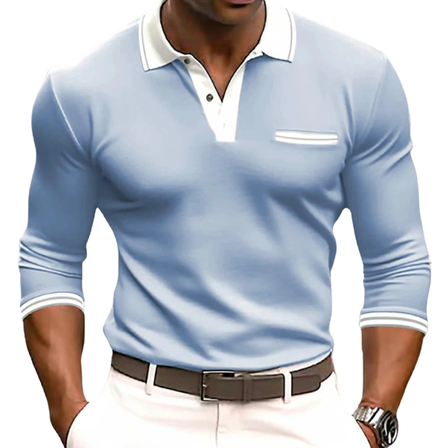 Camisa Contrasté Valmont — Distinción sin esfuerzo | Blanco
