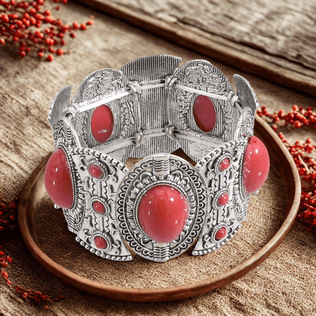 Pulsera Navajo Boho Valmont — Elegancia irresistible | Negro