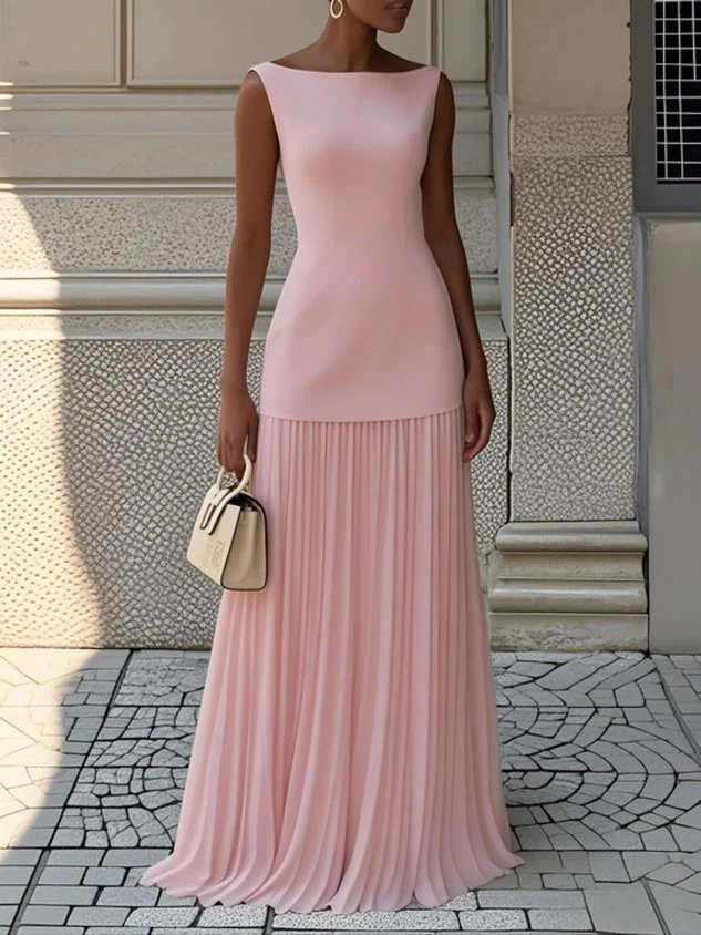 Serena Valmont — Vestido Maxi Plisado | Verano 2026