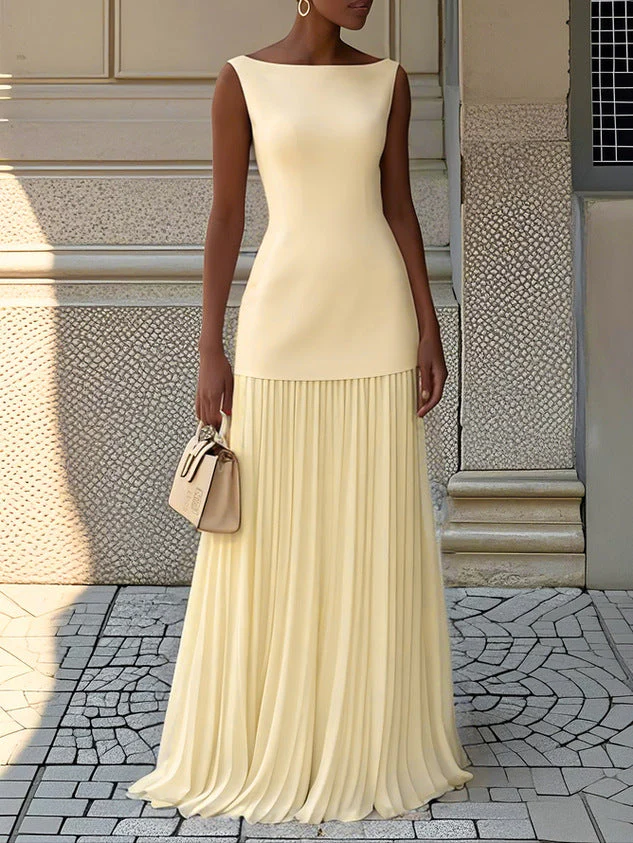 Serena Valmont — Vestido Maxi Plisado | Verano 2026