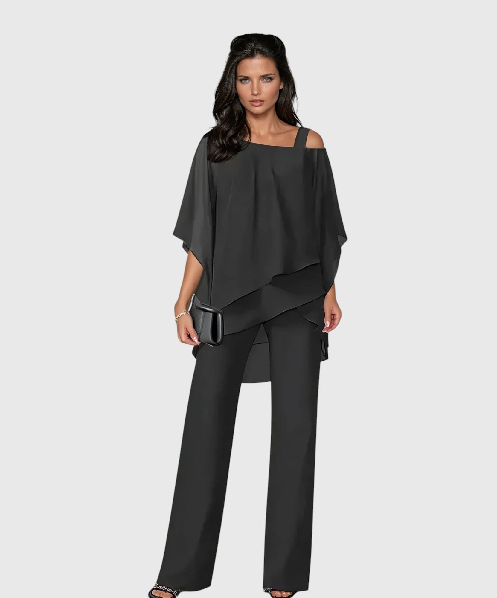 Sabrina Luxe Valmont — Conjunto Dos Piezas con Capas Elegantes | Femme