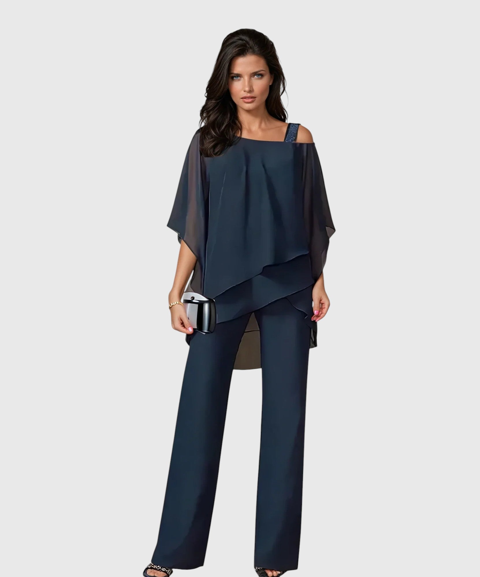 Sabrina Luxe Valmont — Conjunto Dos Piezas con Capas Elegantes | Femme