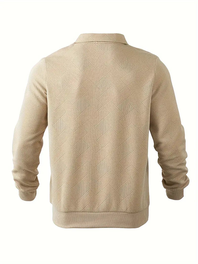 Jerseys Didier – Pull zippé vintage avec design géométrique Valmont — suavidad que viste con distinción | Didier – Pull zippé vintage avec design géométrique